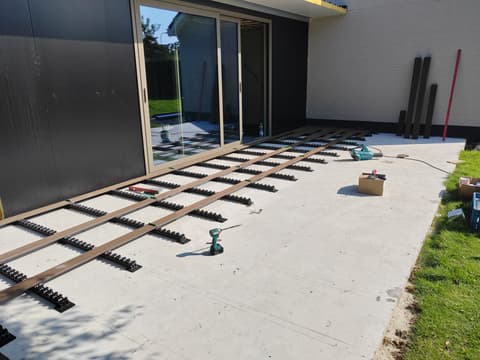 Fase 4 van de nieuwbouw van de schuur in 's-Gravenzande