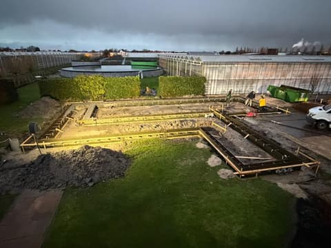 Fase 3 van de nieuwbouw van de schuur in Poeldijk