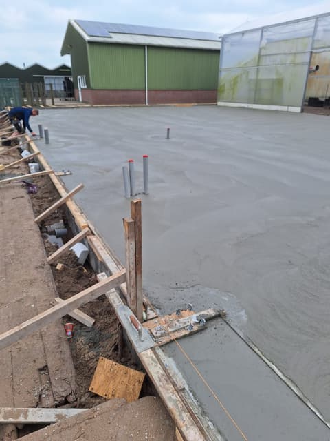 Fase 2 van de nieuwbouw van schuur Dolder in Boskoop