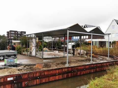 Fase 17 van de renovatie van kasschuur Doerstaete in Wateringen